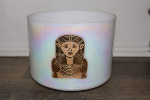 9" C#+20 Mother of Platinum w Etched Solid Gold Hathor