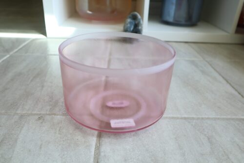 8" A-15 Pink Aura Gold, Frosted Rim